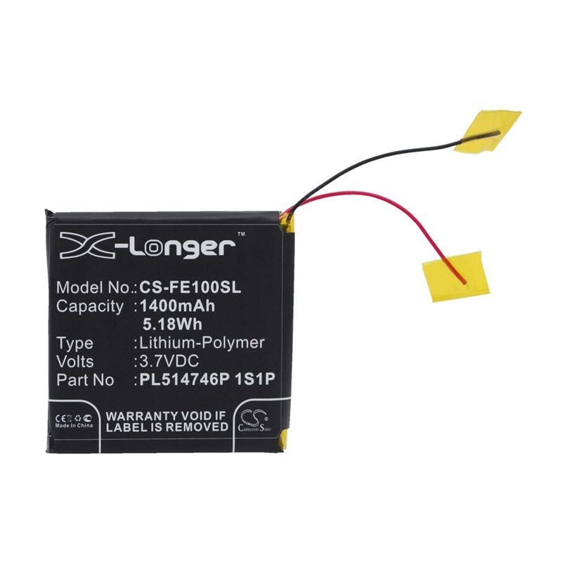 Li-Polymer Battery fits Fiio, E10, E10k, E11k 3.7V, 1400mAh Amplifier Cameron Sino Technology Limited