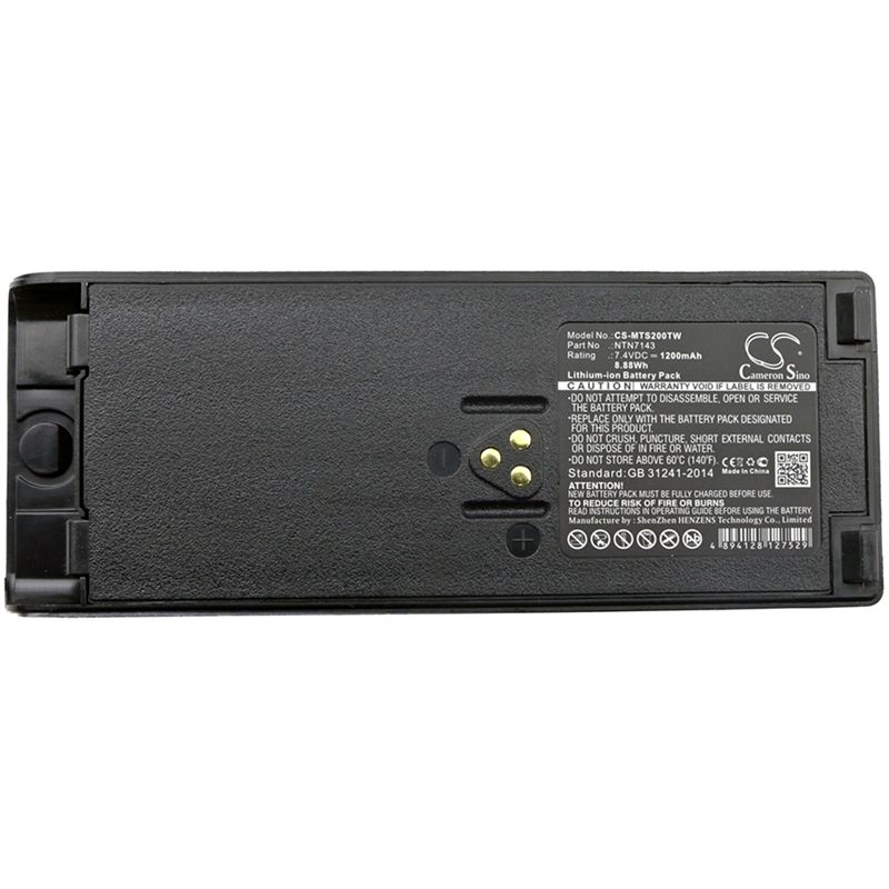 Li-ion Battery Fits Motorola, Gp1200, Gp2010, Gp2013 7.4v, 1200mah Two-Way Radio Cameron Sino Technology Limited