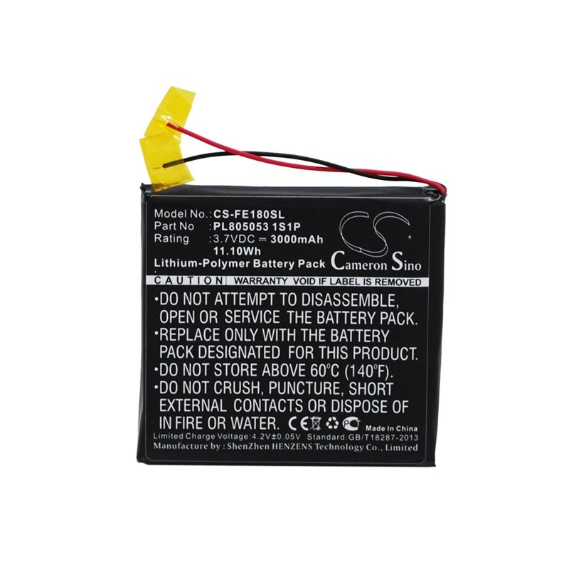 Li-Polymer Battery fits Fiio, E18, Fiio 3.7V, 3000mAh Amplifier Cameron Sino Technology Limited