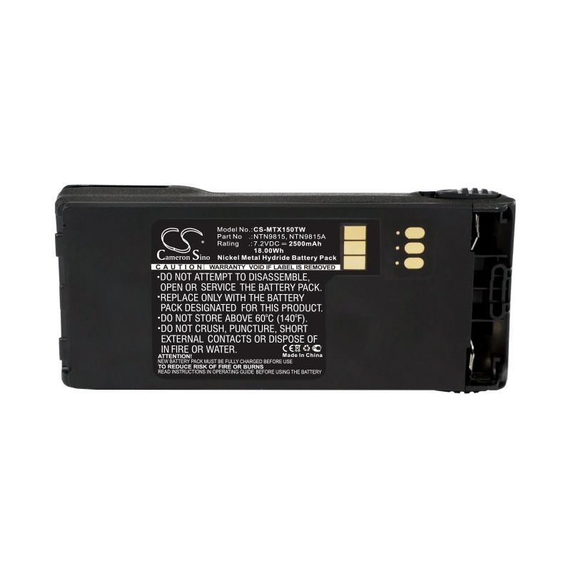 Ni-mh Battery Fits Motorola, Mt1500, Pr1500, Xts1500 7.2v, 2500mah Two-Way Radio Cameron Sino Technology Limited