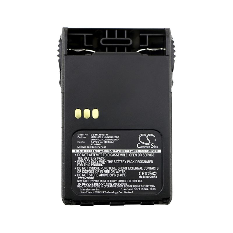Li-ion Battery fits Motorola, Ex500, Ex560, Ex560 Xls 7.2V, 1800mAh Two-Way Radio Cameron Sino Technology Limited