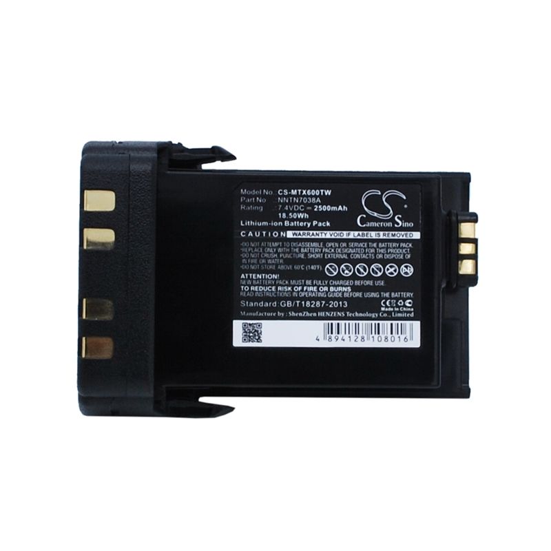 Li-ion Battery Fits Motorola, Apx6000, Apx6000 P25, Apx6000xe 7.4v, 2500mah Two-Way Radio Cameron Sino Technology Limited
