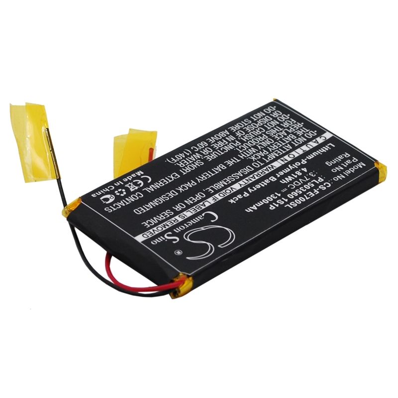 Li-Polymer Battery fits Fiio, Eo7k, Fiio 3.7V, 1300mAh Amplifier Cameron Sino Technology Limited
