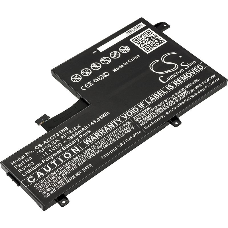 Li-Polymer Battery fits Acer, C731, C731-c78g, C731-c7p9 11.1V, 3950mAh Notebook & Laptop Cameron Sino Technology Limited