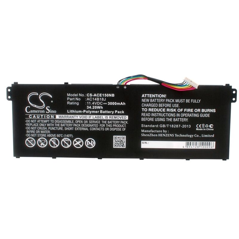 Li-polymer Battery Fits Acer, Aspire Aspire Es1-111-c5m1, Aspire E11, Aspire E3 11.4v, 3000mah Notebook & Laptop Cameron Sino Technology Limited