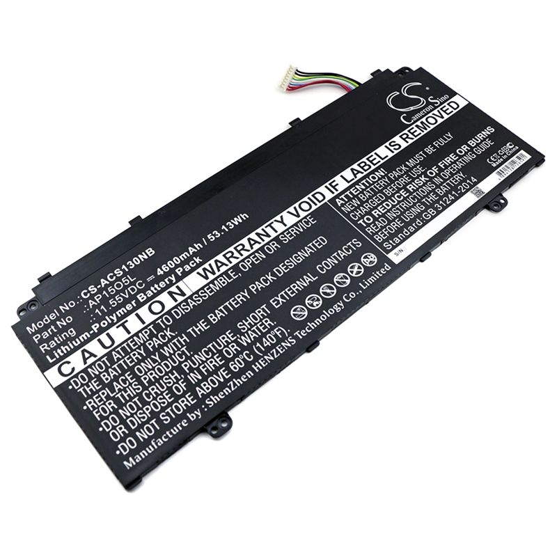 Li-Polymer Battery fits Acer, Aspire S 13, Aspire S 13 S5-371-52jr, Aspire S 13 S5-371t-58cc 11.55V, 4600mAh Notebook & Laptop Cameron Sino Technology Limited