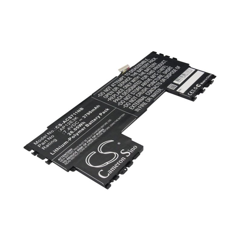 Li-Polymer Battery fits Acer, Aspire Aspire S7 11", Aspire S7 Ultrabook Ips, Aspire S7-191 7.4V, 3790mAh Notebook & Laptop Cameron Sino Technology Limited