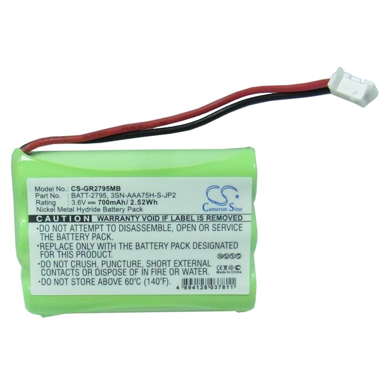 Ni-mh Battery Fits Graco, 2791, 27910, 2791dig1 3.6v, 700mah BabyPhone Cameron Sino Technology Limited