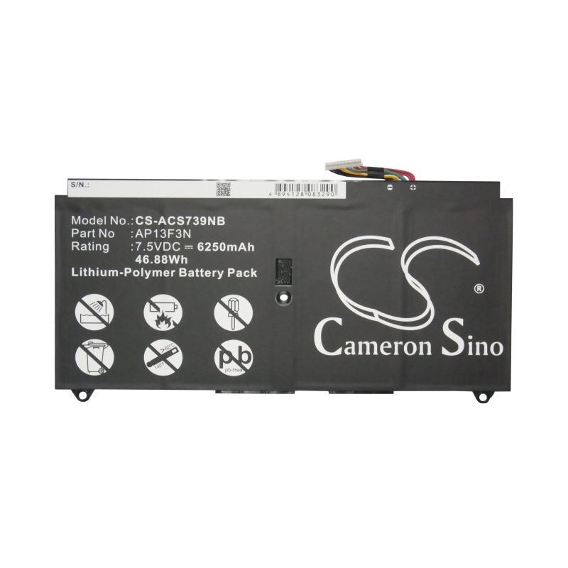 Li-polymer Battery Fits Acer, Aspire S7-392, Aspire S7-392-54208g12tws, Aspire S7-392-54208g25tws 7.5v, 6250mah Notebook & Laptop Cameron Sino Technology Limited