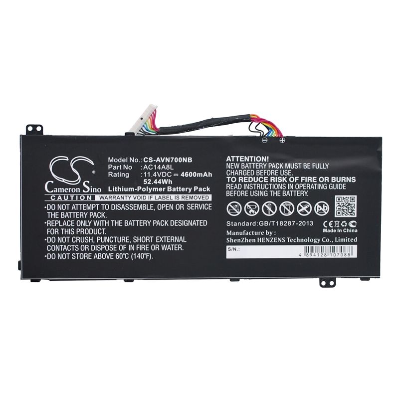 Li-polymer Battery Fits Acer, Aspire V15 Nitro, Aspire Vn7, Aspire Vn7-571 11.4v, 4600mah Notebook & Laptop Cameron Sino Technology Limited
