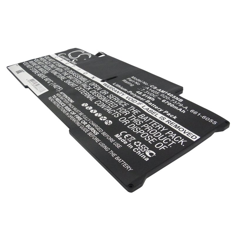 Li-polymer Battery Fits Apple, Macbook Air "core I5" 1.6 13" A1369 Mid-2011, Macbook Air "core I7" 1.8 13" 7.3v, 6700mah Notebook & Laptop Cameron Sino Technology Limited