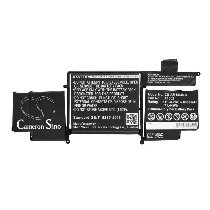 Li-polymer Battery Fits Apple, Macbook Pro ""core I5" 2.4 13" Late 2013 Retina, Macbook Pro "core I5" 2.4 13" Late 2013 11.34v, Notebook & Laptop Cameron Sino Technology Limited