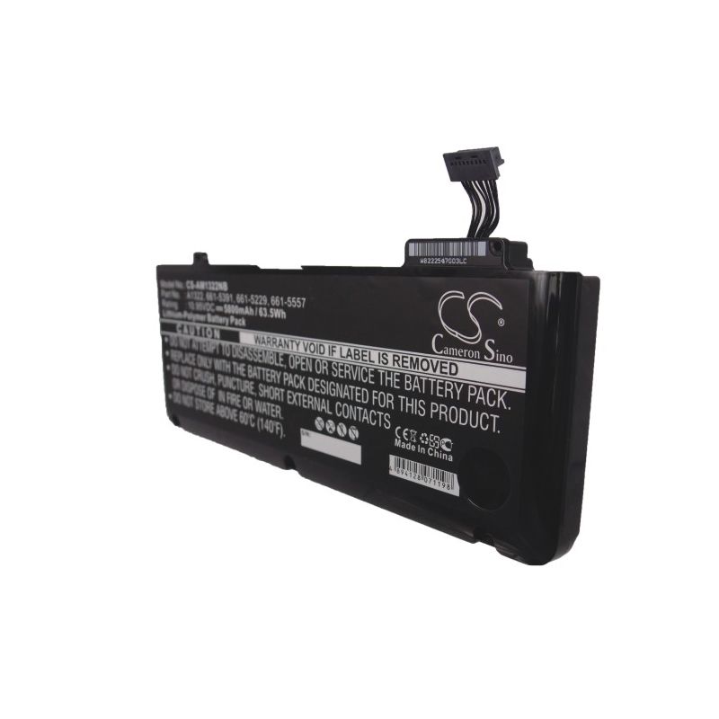 Li-polymer Battery Fits Apple, Macbook Pro 13, Macbook Pro 13" 2010 Version, Macbook Pro 13" 2011 Version 10.95v, 5800mah Notebook & Laptop Cameron Sino Technology Limited
