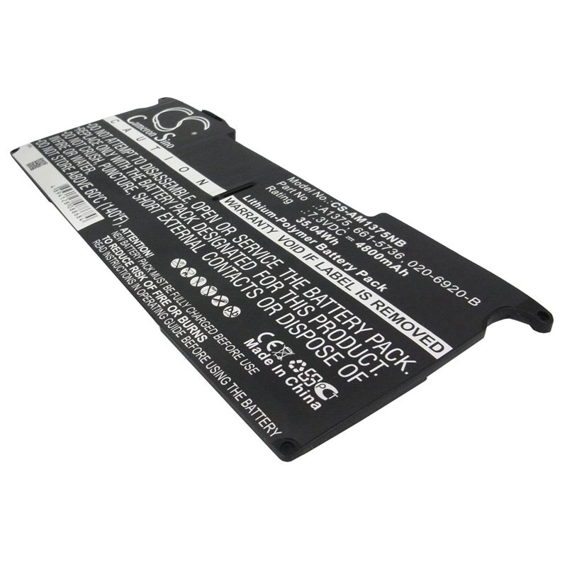 Li-Polymer Battery fits Apple, Macbook Air 11" A1370 2010, Macbook Air 3.1 Late 2010, Macbook Air3.1 1.4 Ghz 7.3V, 4800mAh Notebook & Laptop Cameron Sino Technology Limited