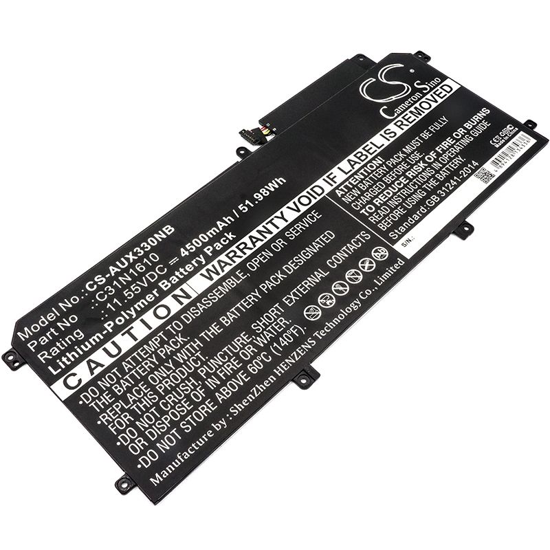 Li-polymer Battery Fits Asus, Ux330, Ux330c, Ux330ca 11.55v, 4500mah Notebook & Laptop Cameron Sino Technology Limited