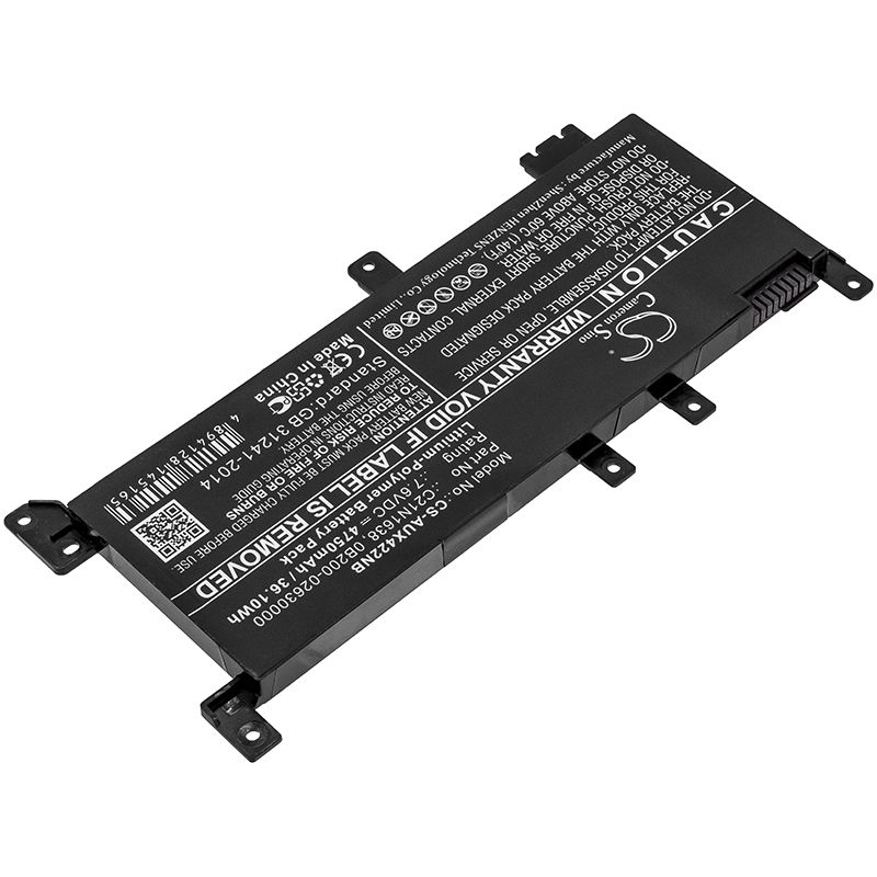 Li-Polymer Battery fits Asus, F442ur, Vivobook 14 X442u, Vivobook 14 X442ua 7.6V, 4750mAh Notebook & Laptop Cameron Sino Technology Limited