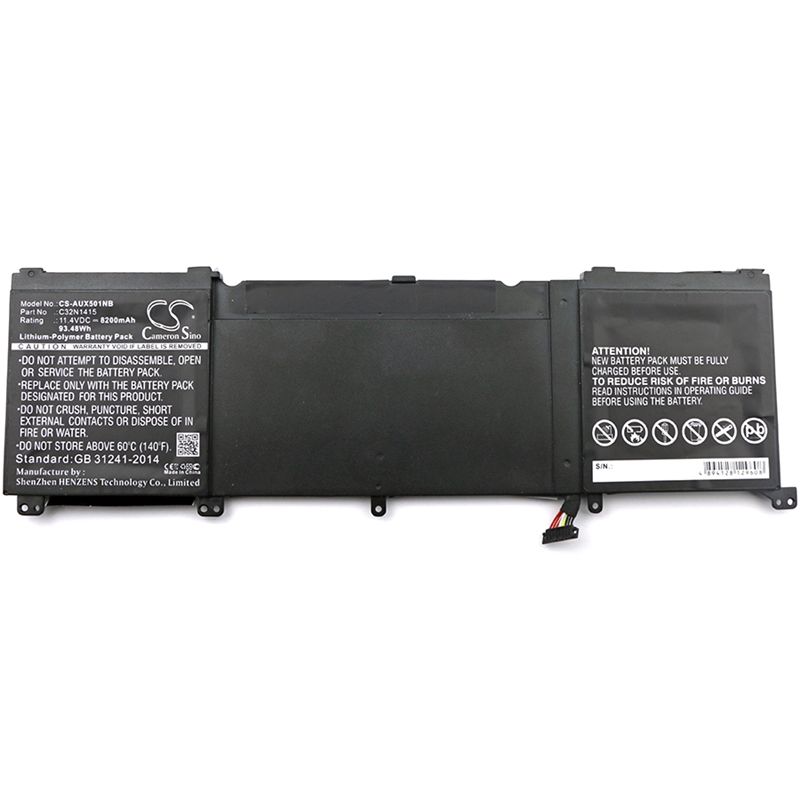 Li-Polymer Battery fits Asus, N501jw, N501vw, Ux501jw 11.4V, 8200mAh Notebook & Laptop Cameron Sino Technology Limited