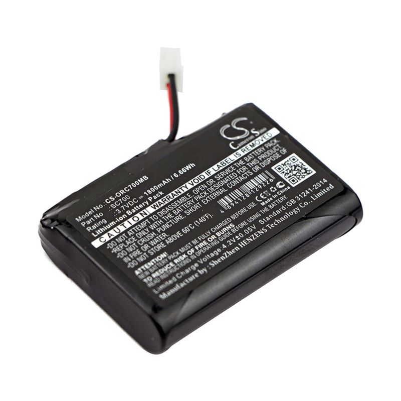 Li-ion Battery fits Oricom, Sc700, Sc705, Secure 700 3.7V, 1800mAh BabyPhone Cameron Sino Technology Limited