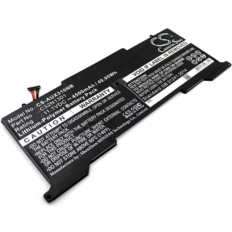 Li-polymer Battery Fits Asus, Ux31la-0132a4500u, Ux31la-0161a4200u, Ux31la-c4018h 11.1v, 4500mah Notebook & Laptop Cameron Sino Technology Limited