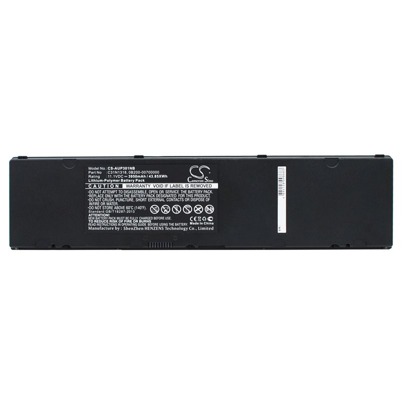 Li-Polymer Battery fits Asus, Asuspro Essential Pu301la, Asuspro Essential Pu301la-ro064g, Asuspro Pu301 11.1V, 3950mAh Notebook & Laptop Cameron Sino Technology Limited