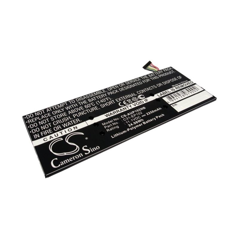Li-Polymer Battery fits Asus, Eee Pad Slider, Eee Pad Slider Ep102, Ep102 11.1V, 2250mAh Computer Cameron Sino Technology Limited