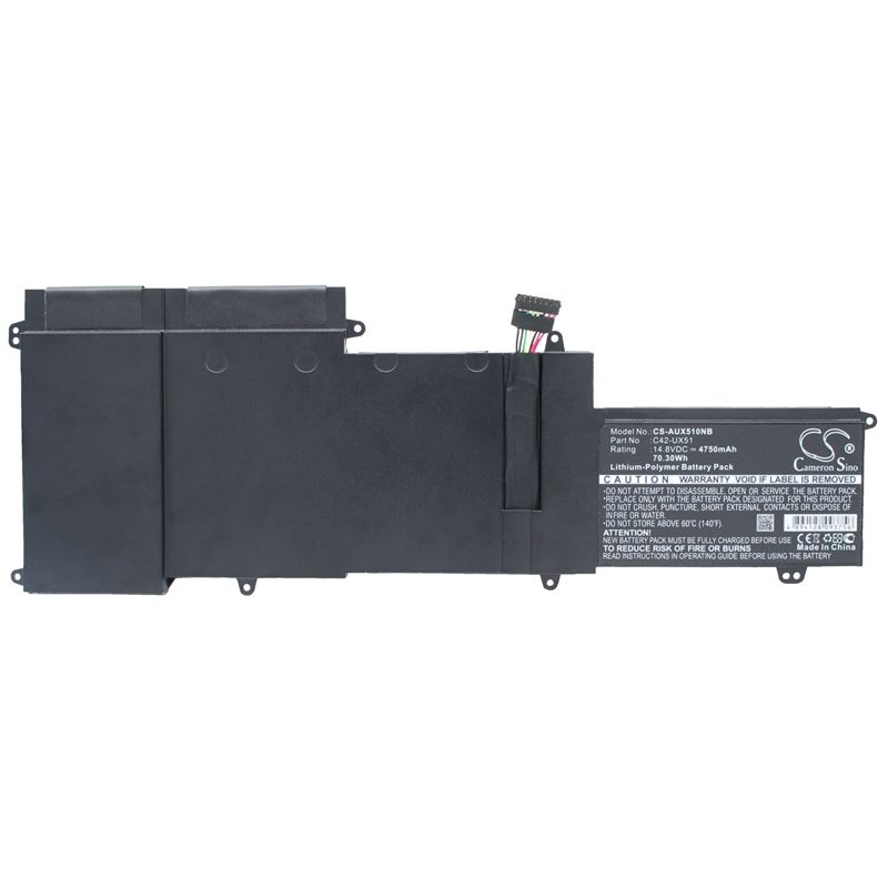 Li-Polymer Battery fits Asus, U500vz, U500vz-cn032h, Ux51 14.8V, 4750mAh Notebook & Laptop Cameron Sino Technology Limited