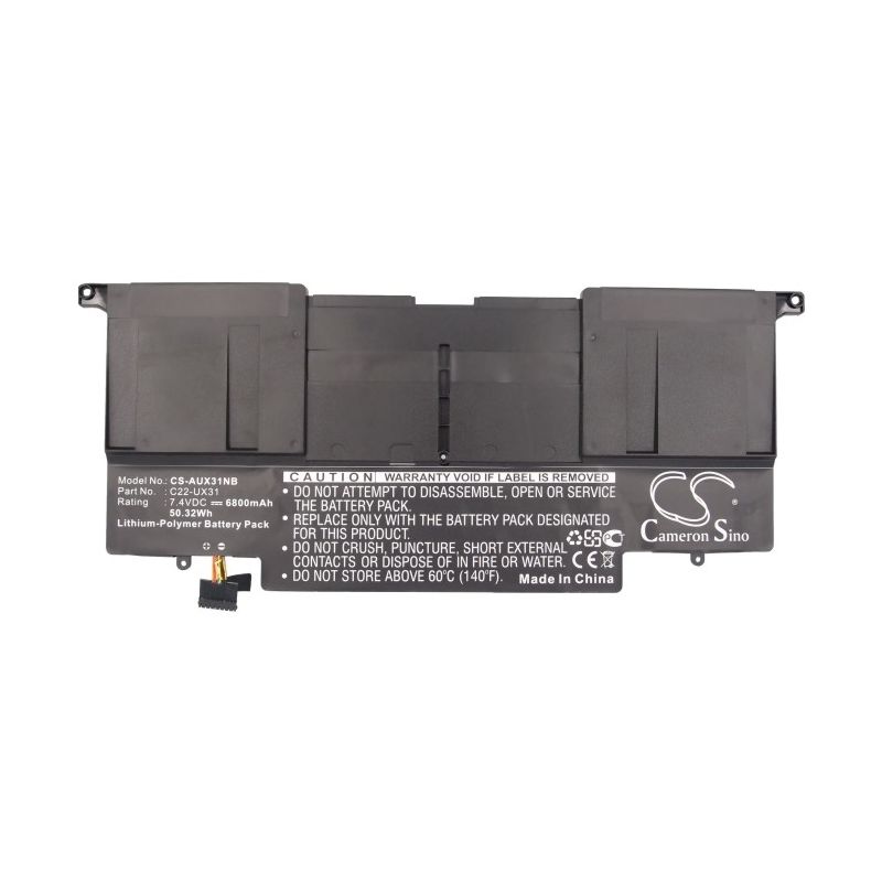 Li-polymer Battery Fits Asus, Ux31, Ux31 Ultrabook, Ux31a 7.4v, 6800mah Notebook & Laptop Cameron Sino Technology Limited