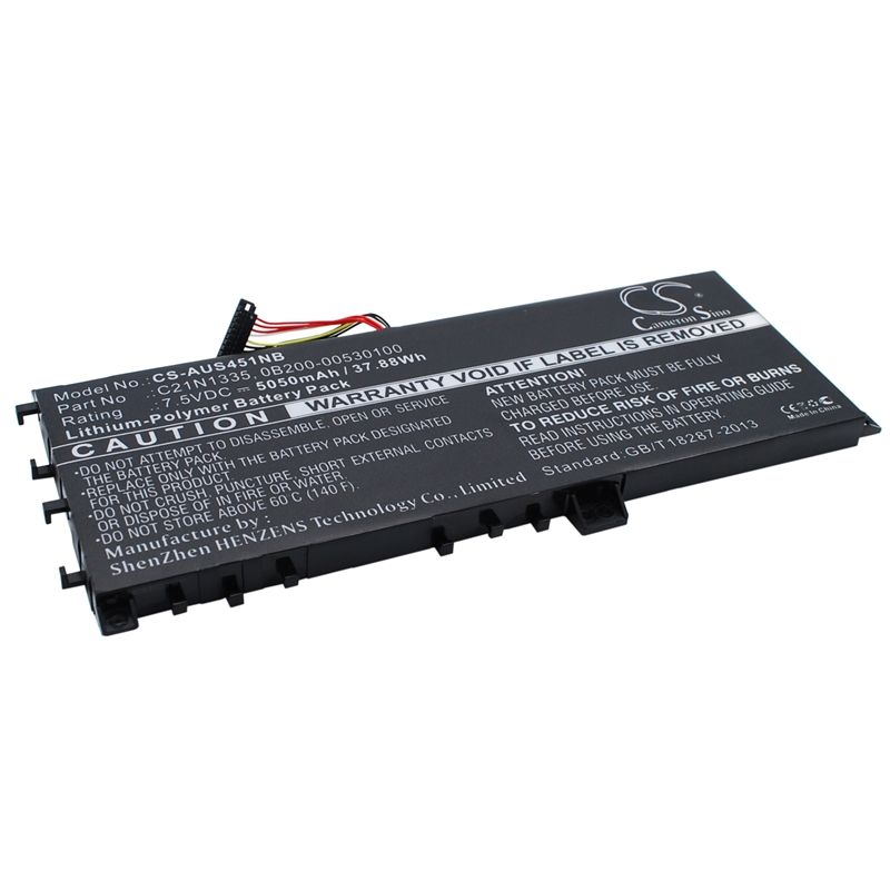 Li-polymer Battery Fits Asus, Vivobook S451, Vivobook S451la, Vivobook S451lb 7.5v, 5050mah Notebook & Laptop Cameron Sino Technology Limited