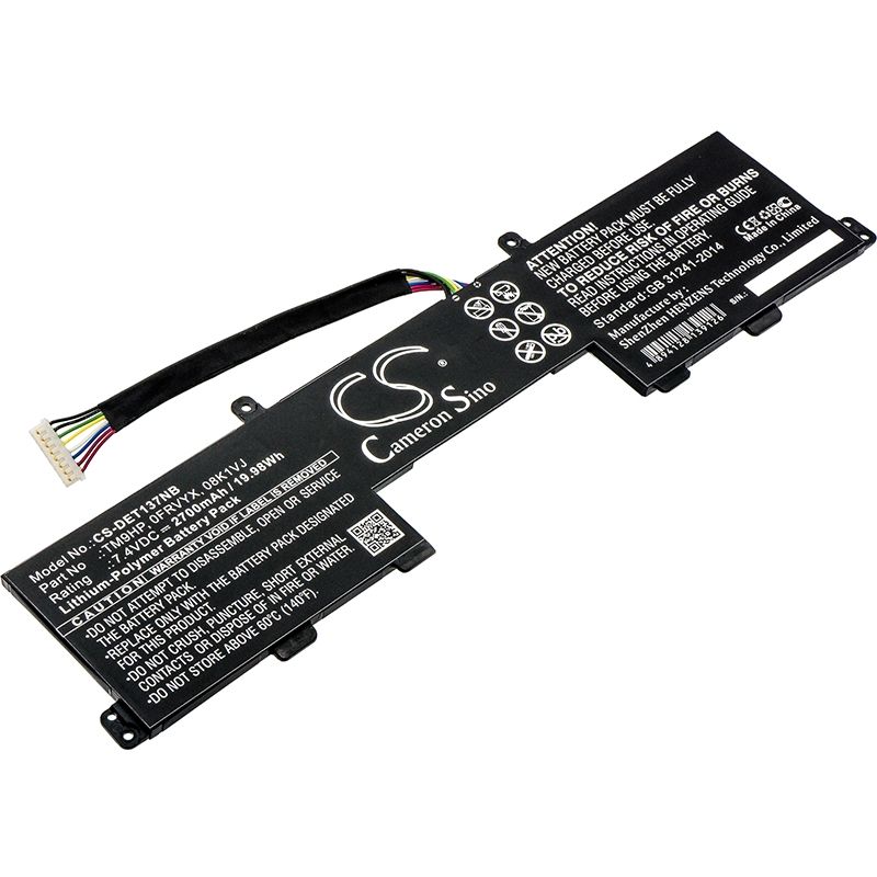 Li-polymer Battery Fits Dell, Latitude 13 7350 7.4v, 2700mah Notebook & Laptop Cameron Sino Technology Limited