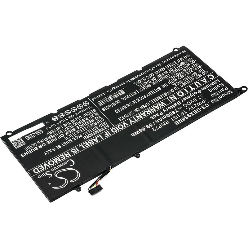 Li-polymer Battery Fits Dell, Xps 13 9360, Xps 13 9360-d1605g 7.6v, 7850mah Notebook & Laptop Cameron Sino Technology Limited