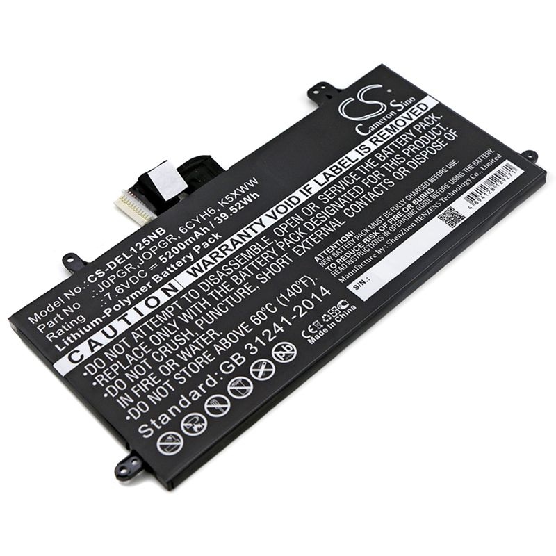 Li-polymer Battery Fits Dell, Latitude 12 5285 7.6v, 5200mah Notebook & Laptop Cameron Sino Technology Limited