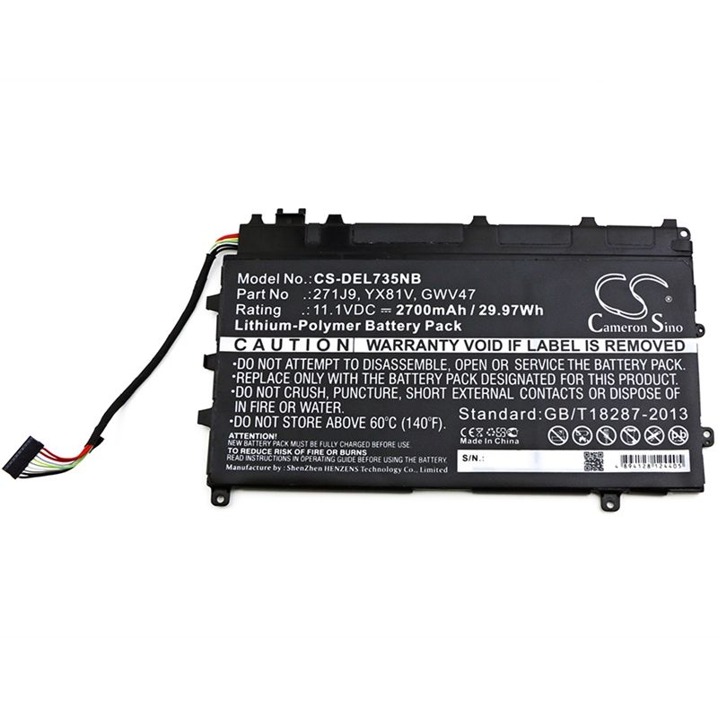 Li-polymer Battery Fits Dell, Latitude 13 7000, Latitude 7350 11.1v, 2700mah Notebook & Laptop Cameron Sino Technology Limited
