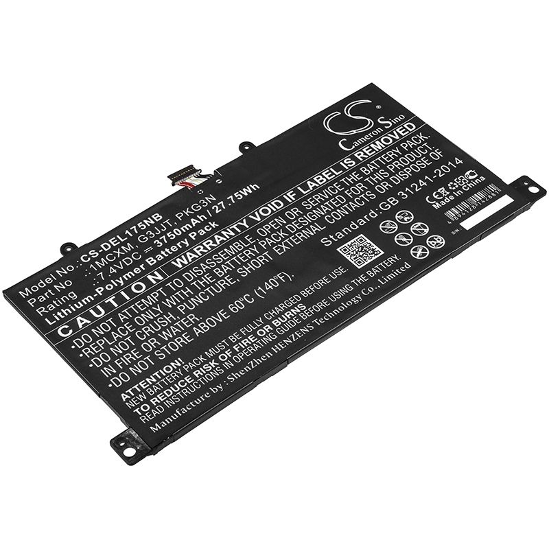 Li-Polymer Battery fits Dell, latitude 5175 7.4V, 3750mAh Notebook & Laptop Cameron Sino Technology Limited