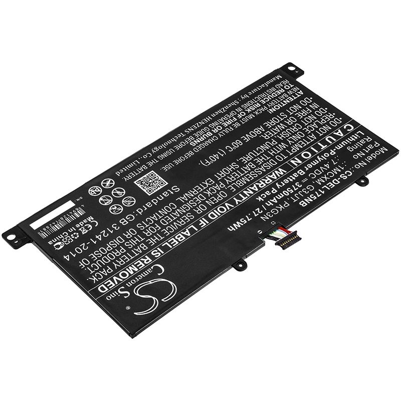 Li-Polymer Battery fits Dell, latitude 5175 7.4V, 3750mAh Notebook & Laptop Cameron Sino Technology Limited