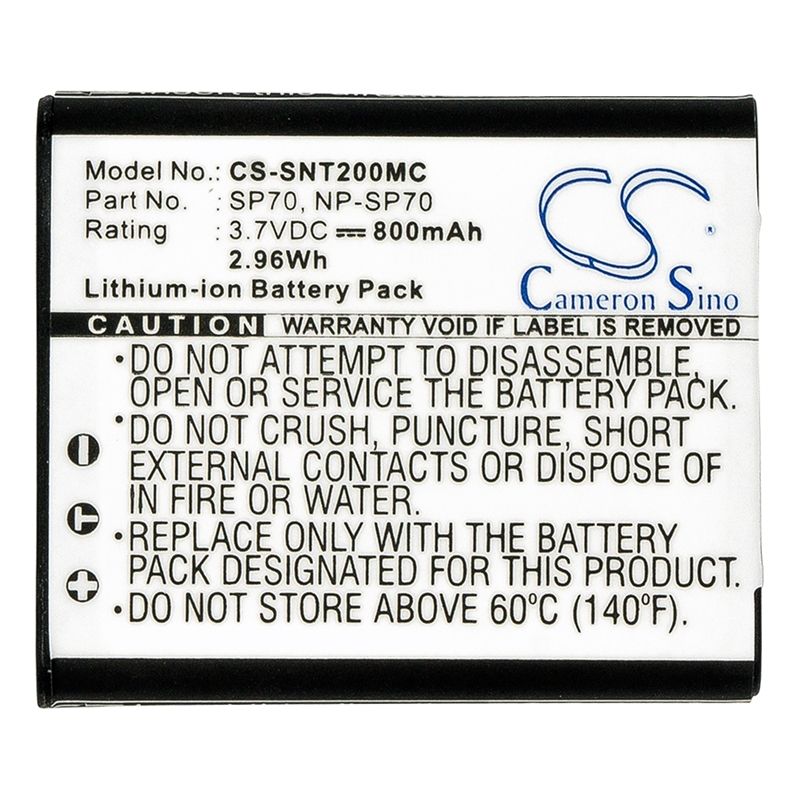 Li-ion Battery Fits Sony, Bloggie Duo, Bloggie Mhs-fs2, Bloggie Mhs-fs2/v 3.7v, 800mah Camera Cameron Sino Technology Limited