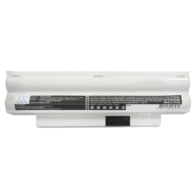White 11.1V 4400mAh Dell, inspiron Im1012-1243ibu Mini 1012, inspiron Im1012-571obk Replacement Battery Notebook & Laptop Cameron Sino Technology Limited