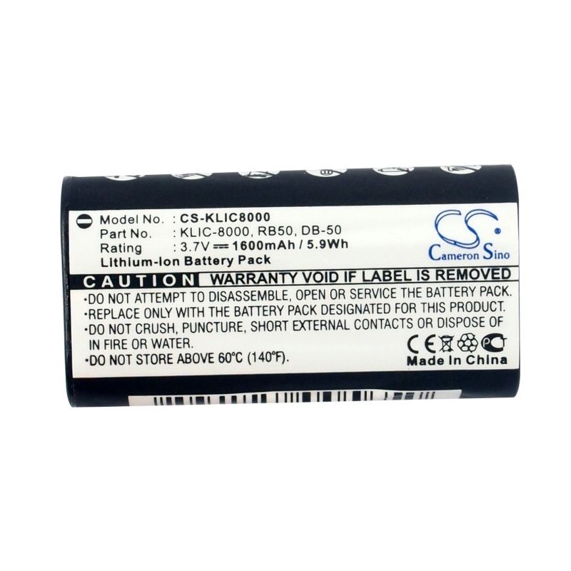 Li-ion Battery Fits Jay-tech, Jay-cam I4800, Kodak, Easyshare Z1012 Is 3.7v, 1600mah Camera Cameron Sino Technology Limited