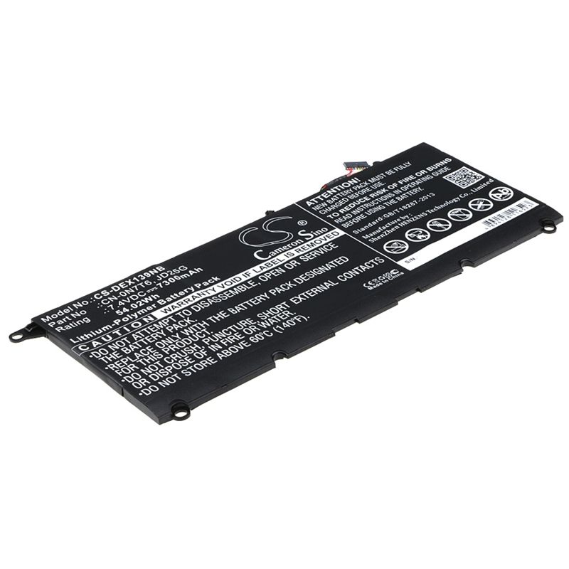 Li-polymer Battery Fits Dell, Xps 13 2015 9343, Xps 13 9343, Xps 13-9343 7.4v, 7300mah Notebook & Laptop Cameron Sino Technology Limited