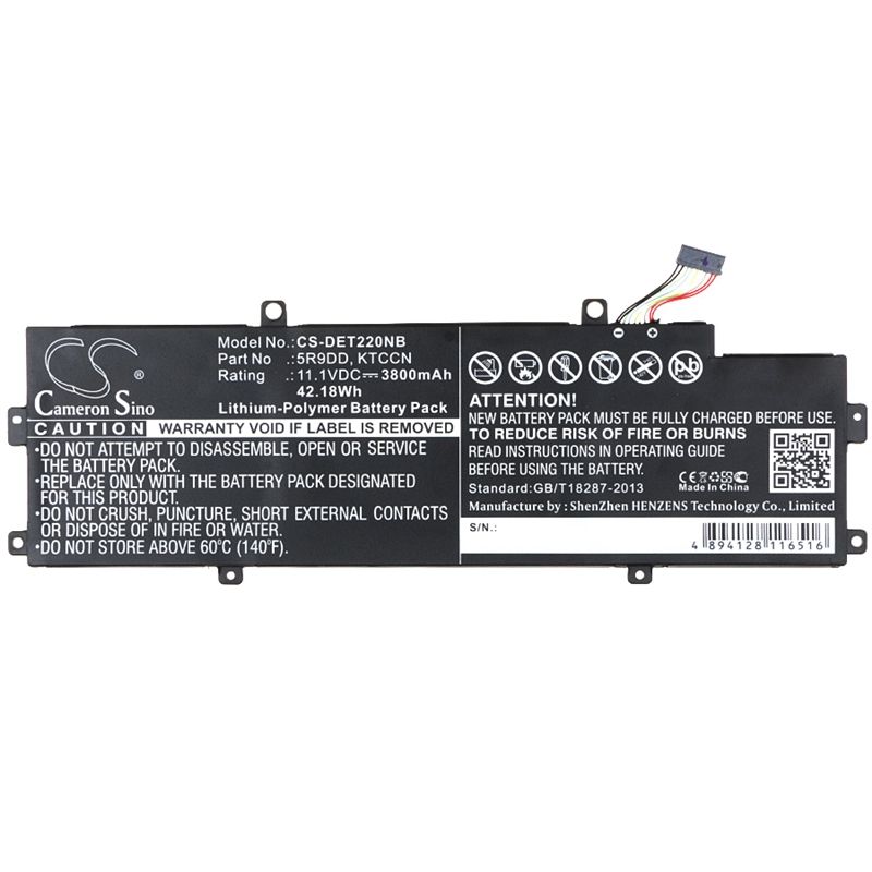 Li-Polymer Battery fits Dell, chromebook 11 (3120) 2015, chromebook 11 (3120) Ultrabook, chromebook 11 3120 11.1V, 3800mAh Notebook & Laptop Cameron Sino Technology Limited