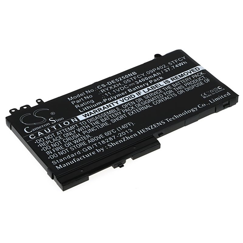 Li-Polymer Battery fits Dell, latitude 12 5000, latitude 12 E5250 11.1V, 3400mAh Notebook & Laptop Cameron Sino Technology Limited
