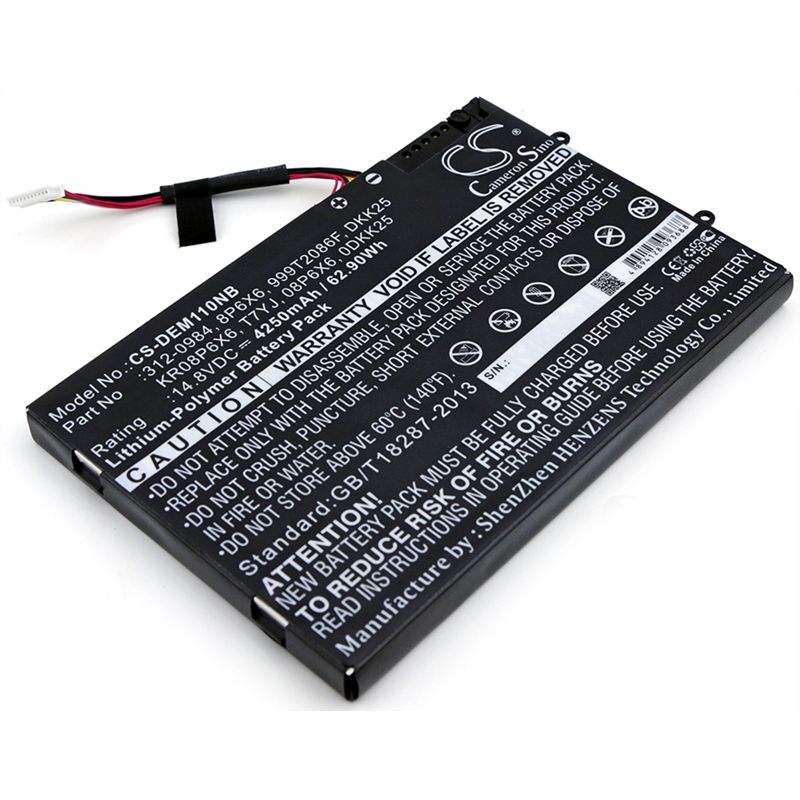 Li-polymer Battery Fits Dell, Alienware M11x, Alienware M11xr2, Alienware M11xr3 14.8v, 4250mah Notebook & Laptop Cameron Sino Technology Limited