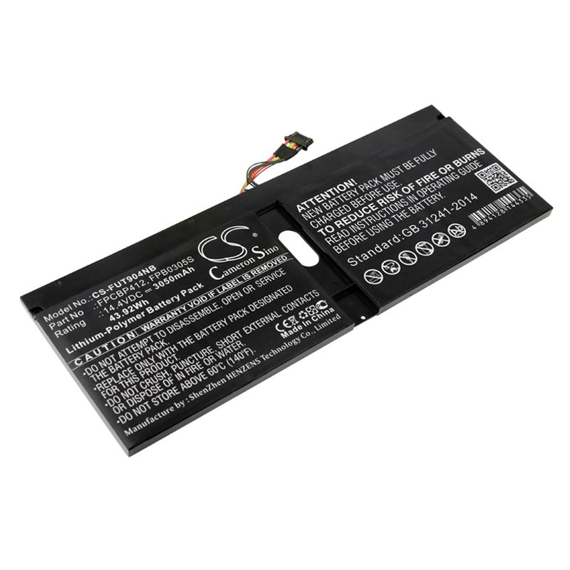 Li-Polymer Battery fits Fujitsu, lifebook U904, lifebook U904-0m75a1de, u9040m75a1de 14.4V, 3050mAh Notebook & Laptop Cameron Sino Technology Limited