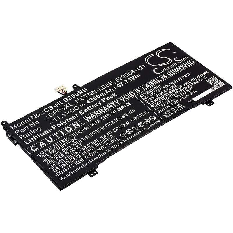 Li-polymer Battery Fits Hp, Spectre 13-ae006no X360, Spectre X360 13 Convertible, Spectre X360 13-ae000 11.1v, 4300mah Notebook & Laptop Cameron Sino Technology Limited