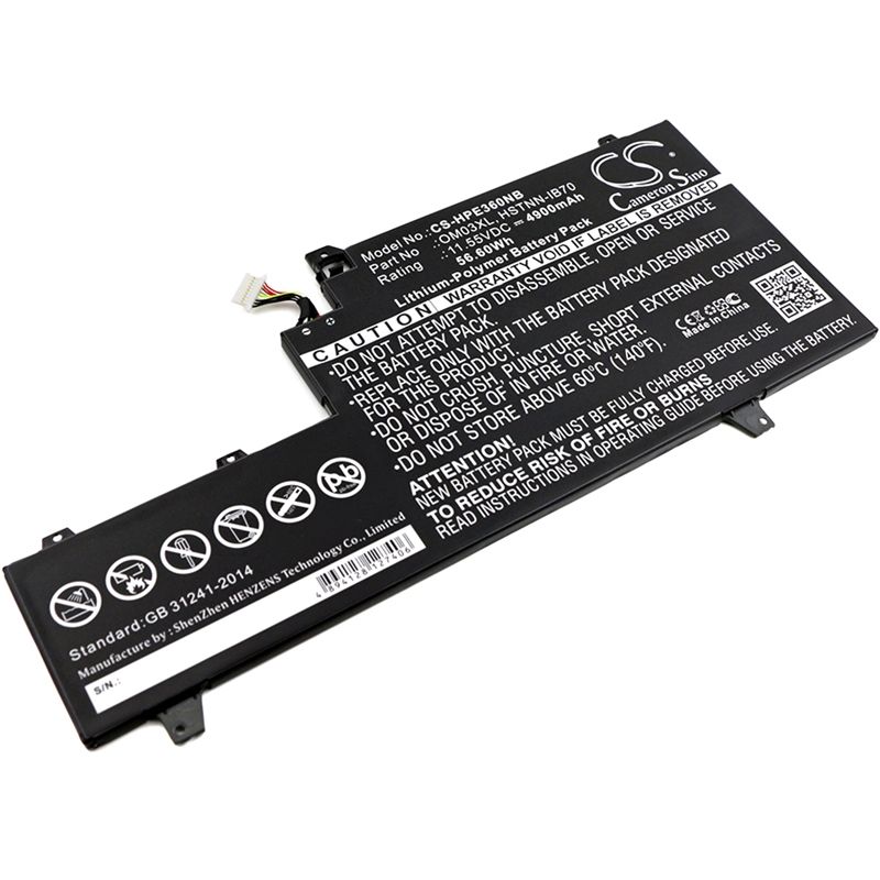 Li-Polymer Battery fits Hp, 1gy29pa, 1gy30pa, 1gy31pa 11.55V, 4900mAh Notebook & Laptop Cameron Sino Technology Limited