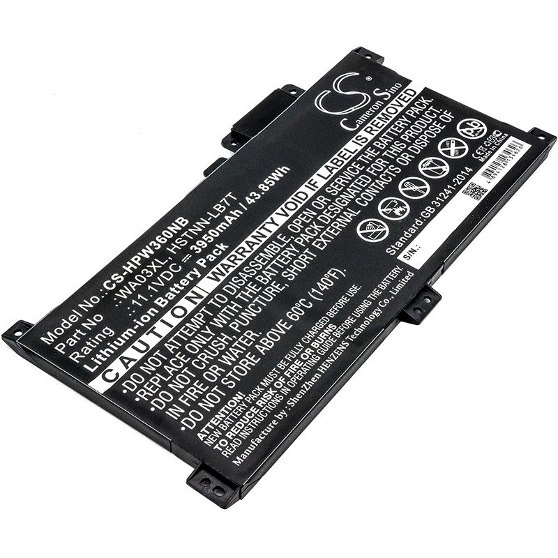 Li-ion Battery Fits Hp, Pavilion X360 - 15-br041nr, Pavilion X360 14-ba016na, Pavilion X360 15 Br010nr 11.1v, 3950mah Notebook & Laptop Cameron Sino Technology Limited