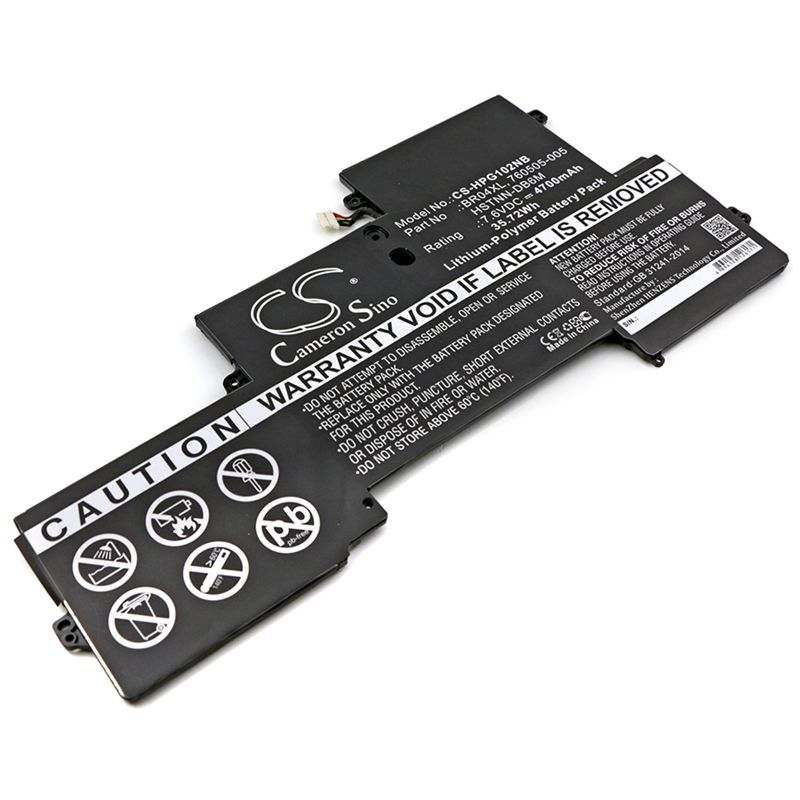 Li-polymer Battery Fits Hp, Elitebook Folio 1020, Elitebook Folio 1020 G1, Elitebook Folio 1020 G1 Cto 7.6v, 4700mah Notebook & Laptop Cameron Sino Technology Limited
