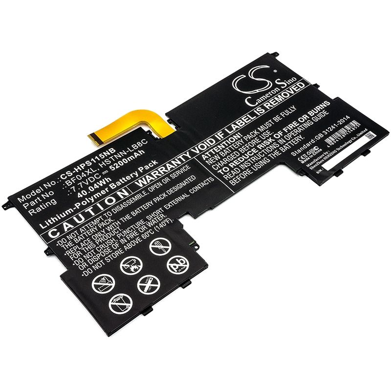 Li-Polymer Battery fits Hp, spectre 13-v101na, spectre 13-v115tu, spectre 13-v116tu 7.7V, 5200mAh Notebook & Laptop Cameron Sino Technology Limited