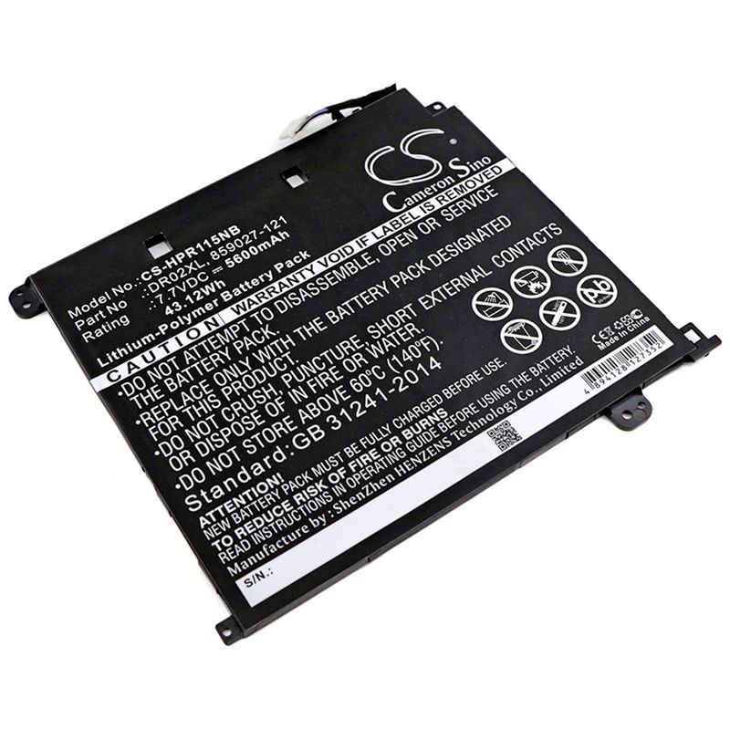 Li-Polymer Battery fits Hp, chromebook 11 G5, chromebook 11-v, chromebook 11-v011dx 7.7V, 5600mAh Notebook & Laptop Cameron Sino Technology Limited