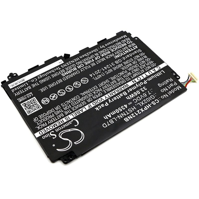 Li-Polymer Battery fits Hp, pavilion X2 - 12-b096ms, pavilion X2 12, pavilion X2 12-b000 7.6V, 4350mAh Notebook & Laptop Cameron Sino Technology Limited