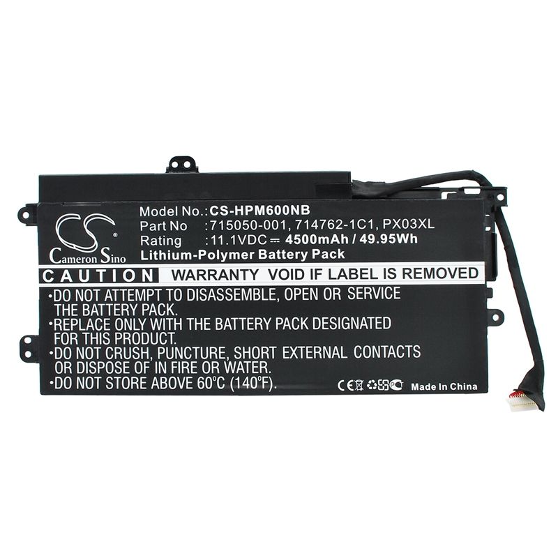 Li-Polymer Battery fits Hp, envy 14, envy M6, envy M6-1101sg 11.1V, 4500mAh Notebook & Laptop Cameron Sino Technology Limited